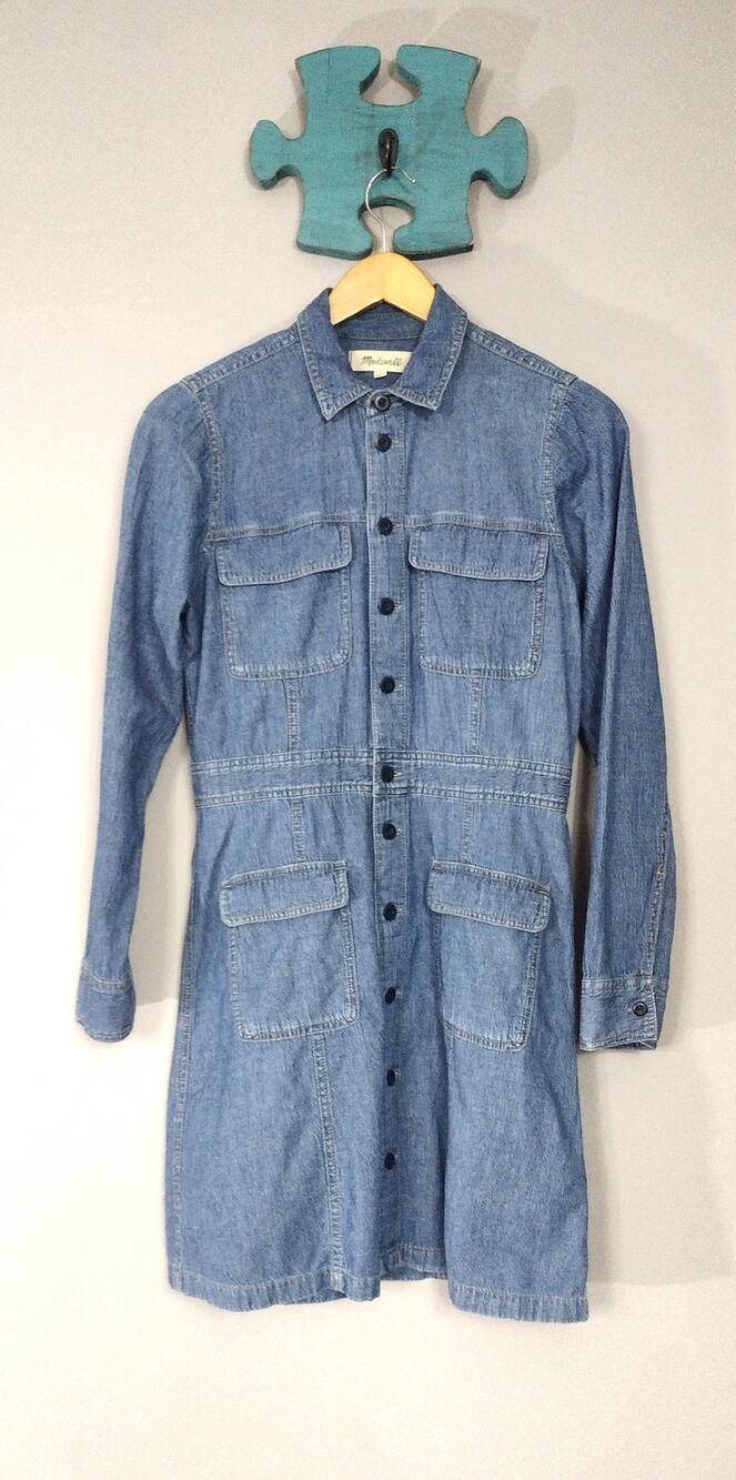Madewell Chambray Blue Shirt Dress Size 2